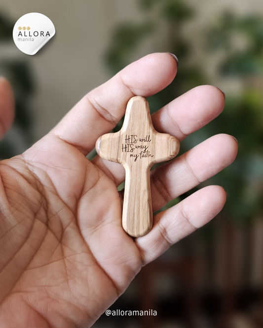 Small Olive Holding Cross