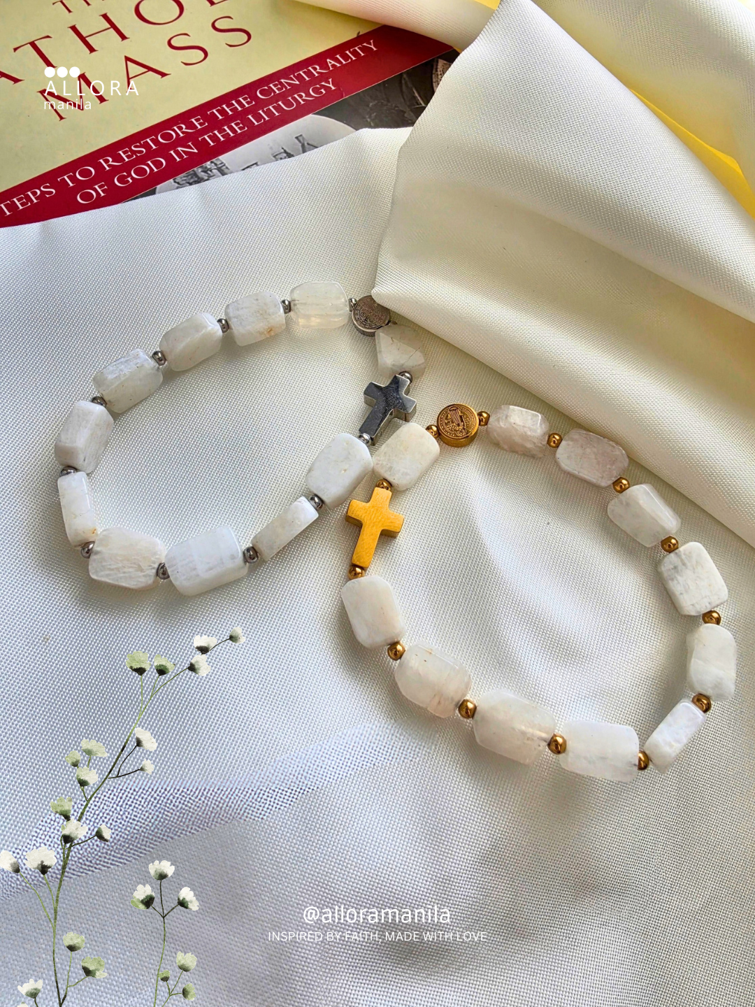 Rounded Rectangle Rosary Bracelet