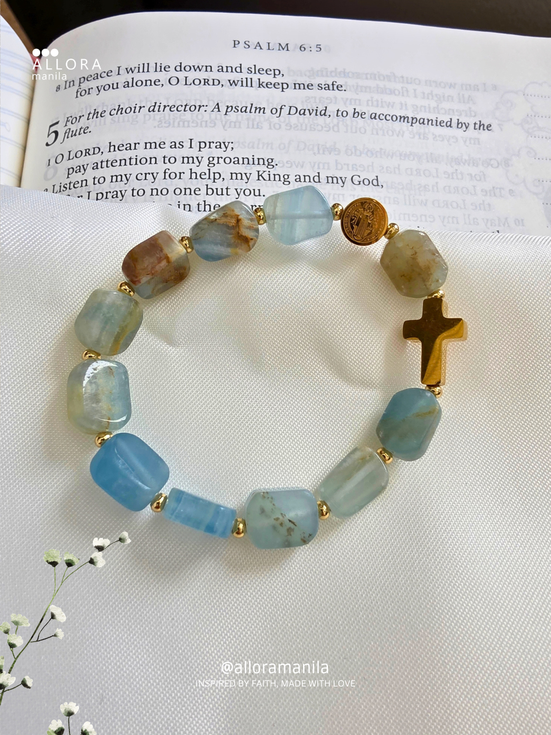 Rounded Rectangle Rosary Bracelet