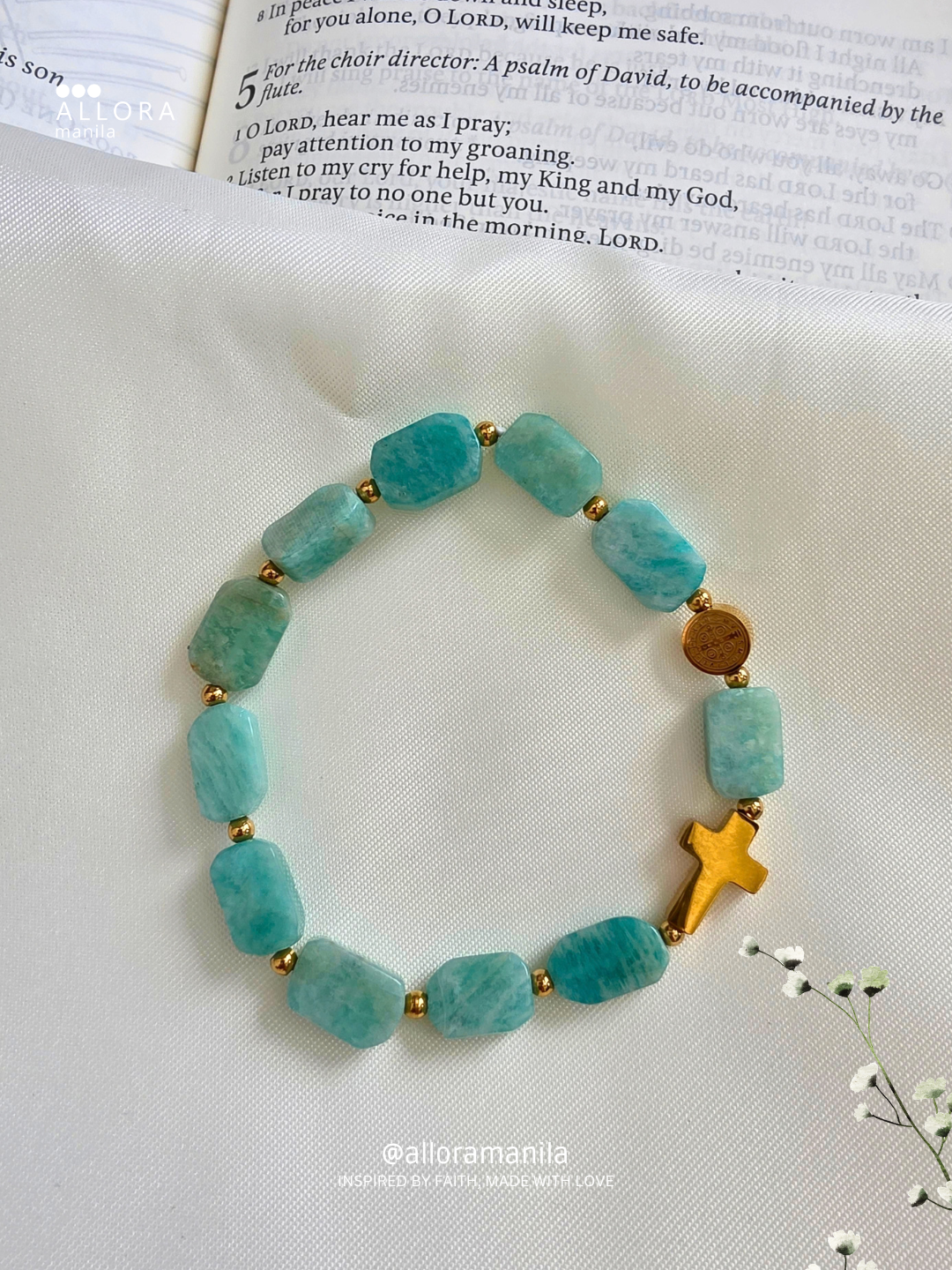 Rounded Rectangle Rosary Bracelet