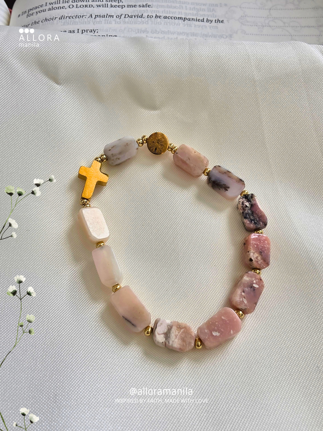 Rounded Rectangle Rosary Bracelet