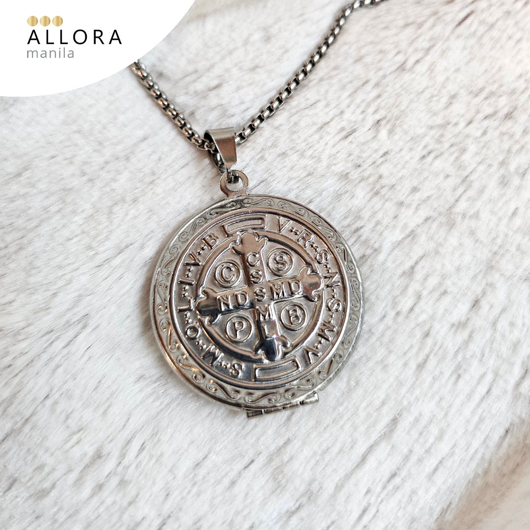 St Benedict Locket Necklace