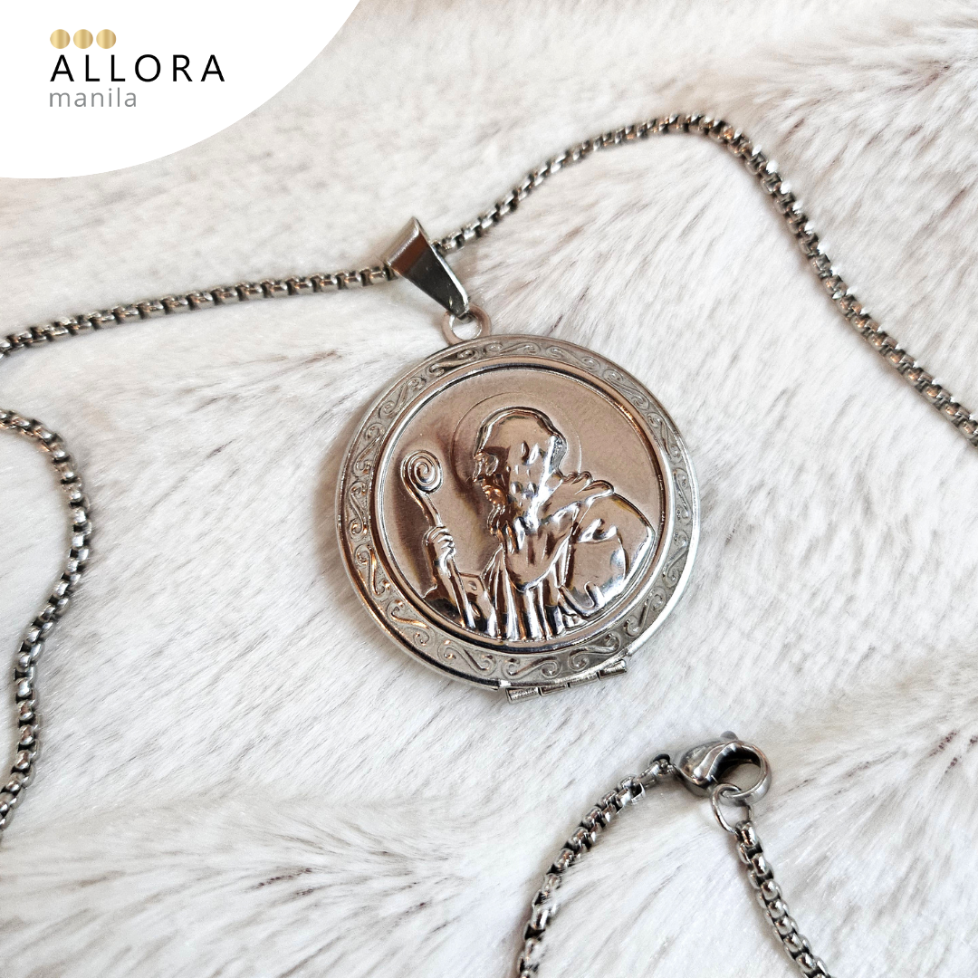 St Benedict Locket Necklace