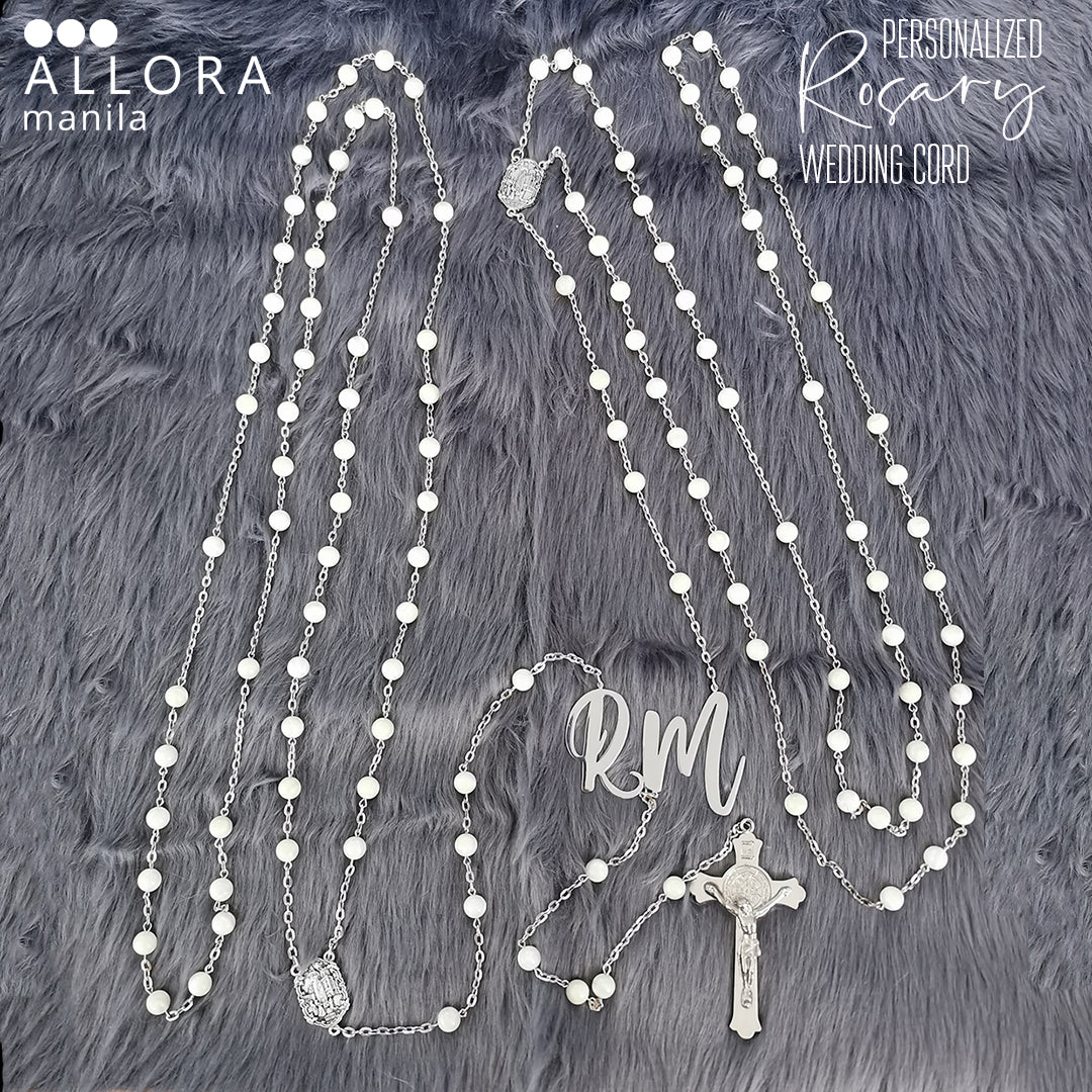 Wedding rosary cord / 8mm stones