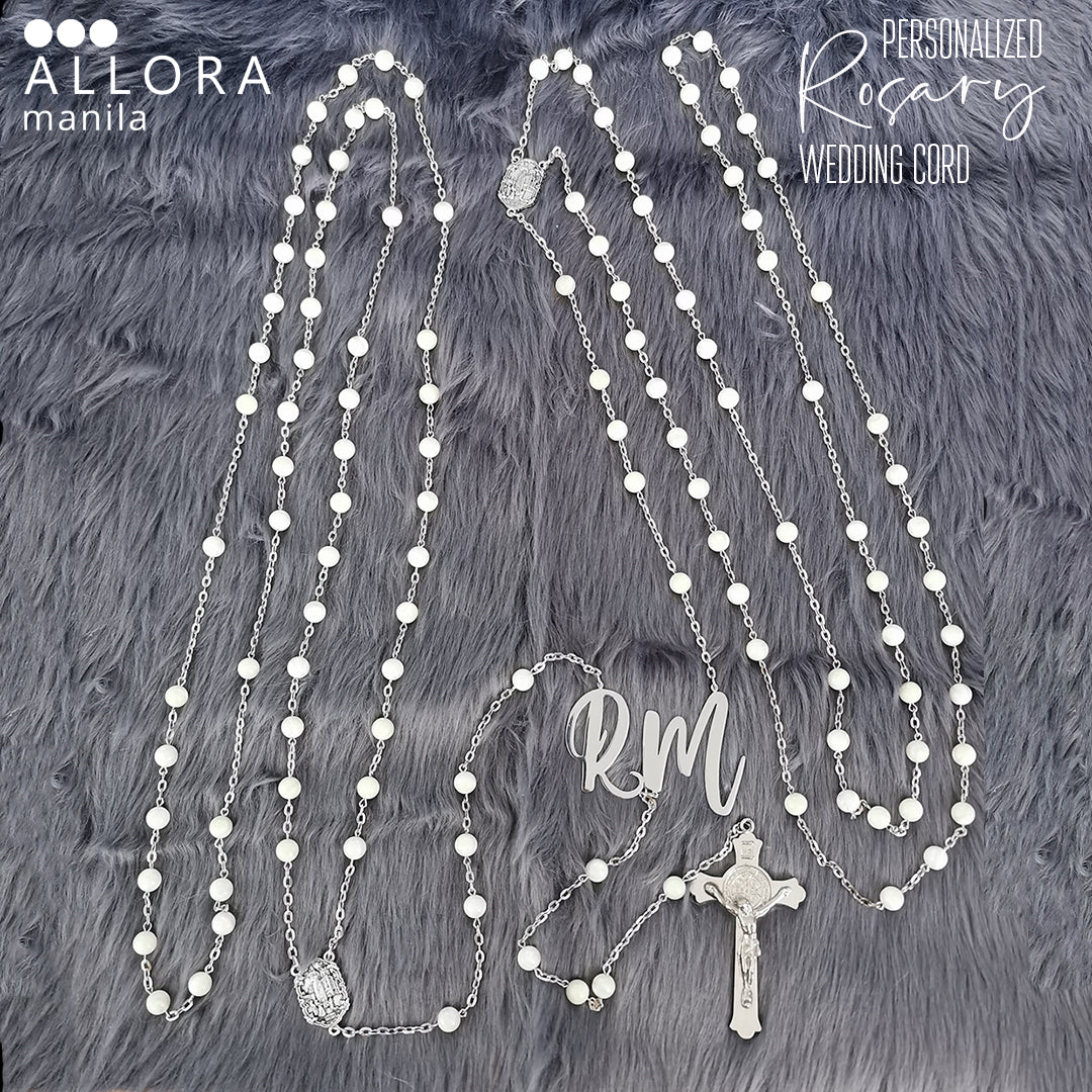 Wedding rosary cord / 8mm stones