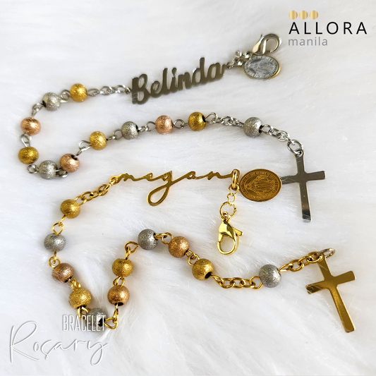 Stainless Tricolor Rosary Bracelet