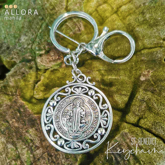 Keychain / St Benedict / silver
