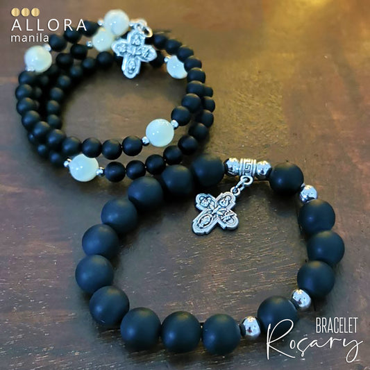 His and Hers Matte Onyx Bracelet