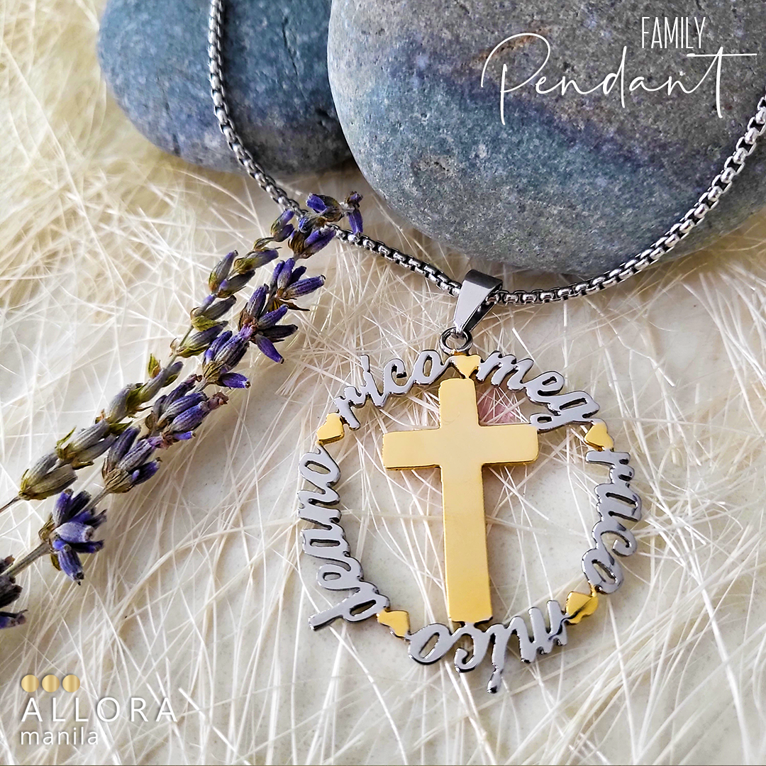 Family cross best sale necklace