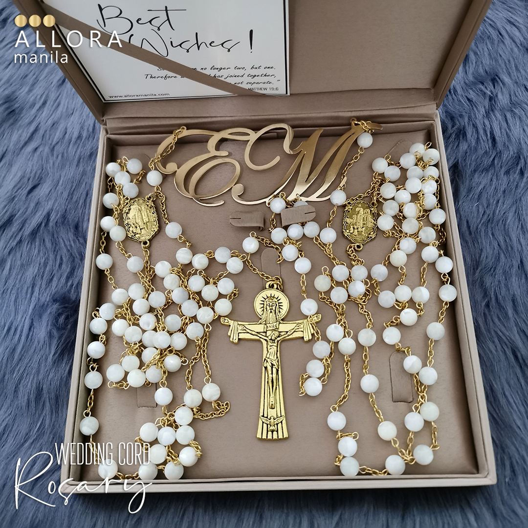 Wedding rosary cord / 8mm stones