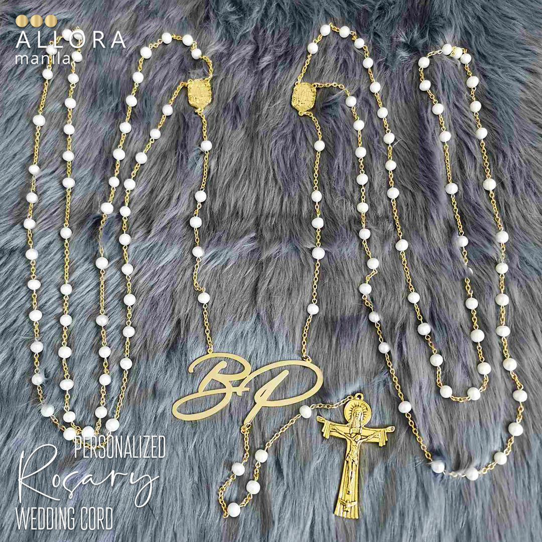 Wedding rosary cord / 8mm stones